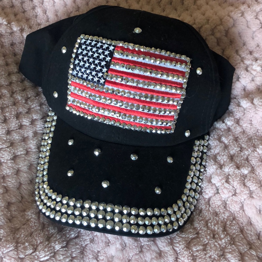 American flag bling hat